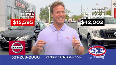 Pat fischer nissan - Pat Fischer Nissan. 1128 South Hopkins Ave Titusville FL 32780; Sales (321) 268-2000; Collision Center (321) 268-2000; Service (321) 268-2000; Parts (321) 268-2000 ... 